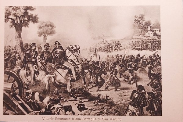 Cartolina Militaria - Vittorio Emanuele II alla Battaglia di San …