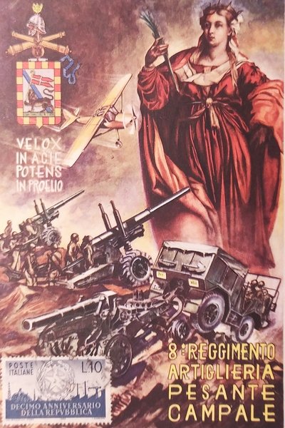 Cartolina - 8^ Reggimento Artiglieria Pesante Campale - 1950 ca.