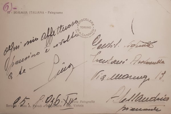 Cartolina - Coloniali - Somalia Italiana - Falegname - 1936 | Immagine Gallery 2