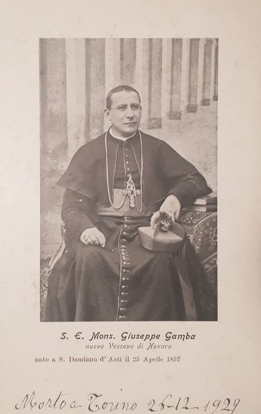 Cartolina - S. E. Mons. Giuseppe Gamba - Vescovo di … | Immagine principale