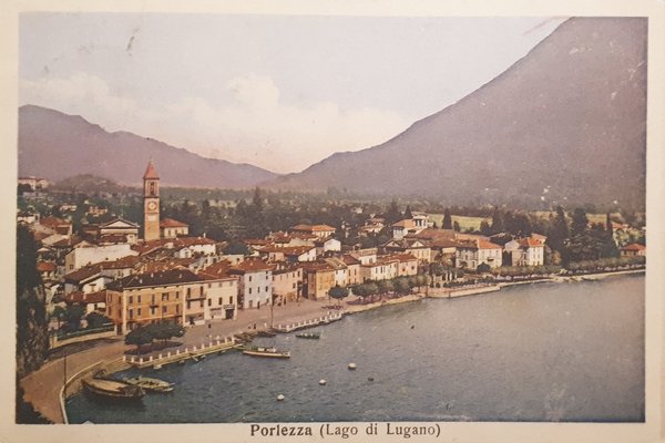 Cartolina - Porlezza ( Lago di Lugano ) - 1937