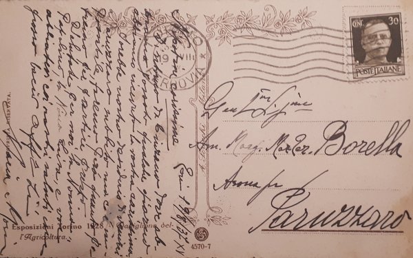 Cartolina - Esposizioni Torino - Padiglioni dell'Agricoltura - 1937