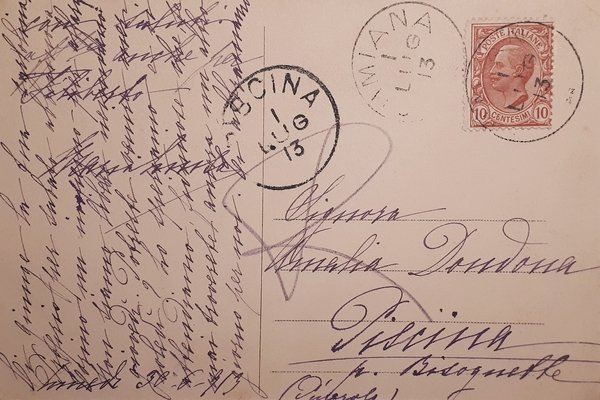 Cartolina - Cumiana - Cappella sui Tre Denti - 1913