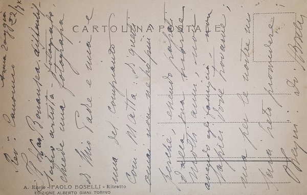 Cartolina - A. Enrie - Ritratto di Paolo Boselli - …