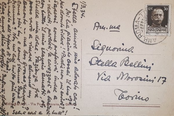 Cartolina - Genova - Il Porto - 1934