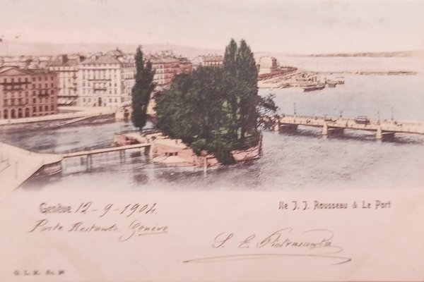 Cartolina - Svizzera - Genève - Ile D. E. Rousseau …