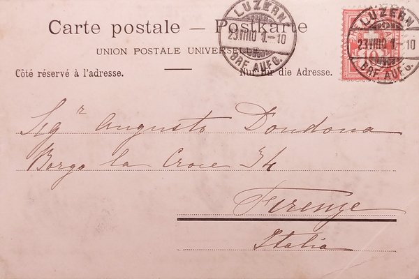 Cartolina - Svizzera - Luzern - Gütsch Bahn - 1901 | Immagine Gallery 2