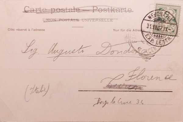 Cartolina - Svizzera - Neuchâtel - Panorama - 1902 | Immagine Gallery 2