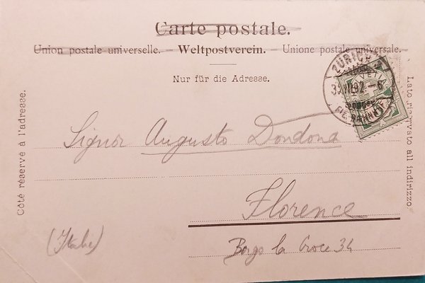 Cartolina - Svizzera - Zurich - Stadttheater - 1902