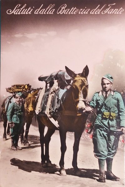 Cartolina Militare - Saluti dalla Batteria del Fante - 1935