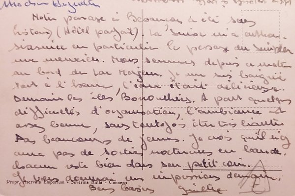 Cartolina - Saluti da Cannero - Riviera - 1930 ca.