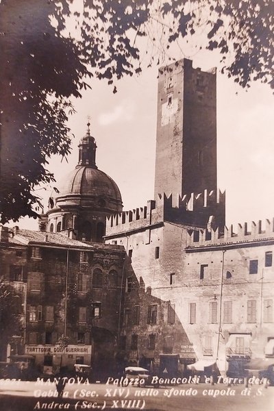 Cartolina - Mantova - Palazzo Bonacolsi e Torre de Gabbia …