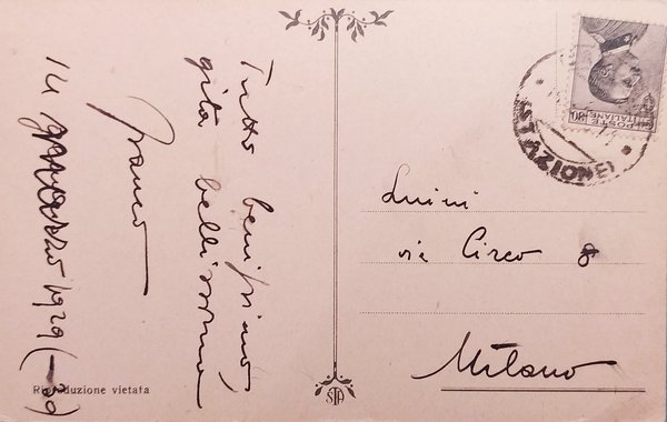 Cartolina - Osilo - Costumi Sardi - 1929