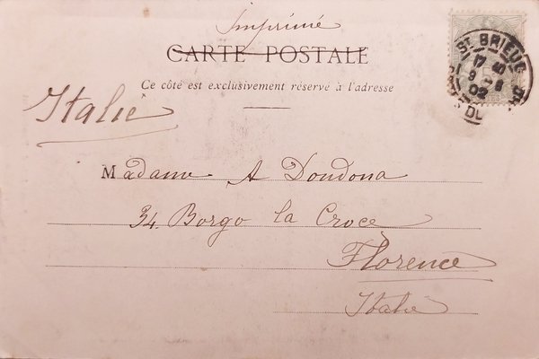 Cartolina - Jeune fille de Fouesnant - 1902