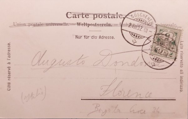Cartolina - Svizzera - Rhonegletscher mit Furkastrasse - 1902