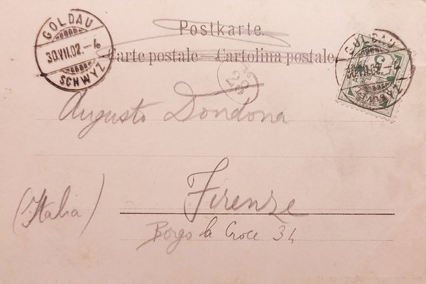 Cartolina - Svizzera - Gotthardbahn - Goschenen - 1902