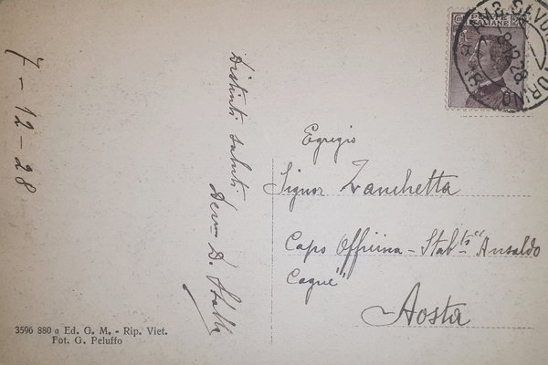 Cartolina - Savona - Entrata del Porto - 1928