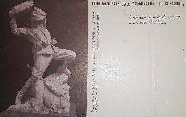 Cartolina - WWI - Monumento nella Caserma del 5^ Alpini …