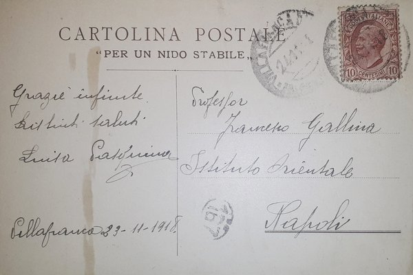 Cartolina - WWI - Monumento nella Caserma del 5^ Alpini …