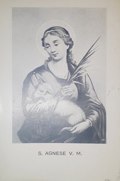 Cartolina Religiosa - S. Agnese V. M. - 1936