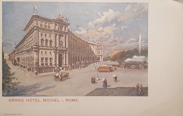 Cartolina - Grand Hotel Michael - Roma - 1924