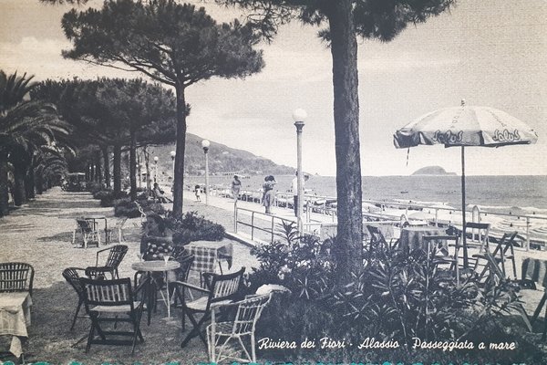 Cartolina - Riviera dei Fiori - Alassio - Passeggiata a …