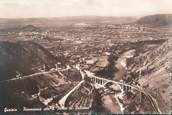 Cartolina - Gorizia - Panorama con il Ponte di Salcano …