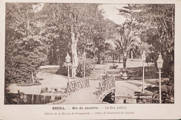 Cartolina - Brésil - Rio De Janeiro - Jardin public …