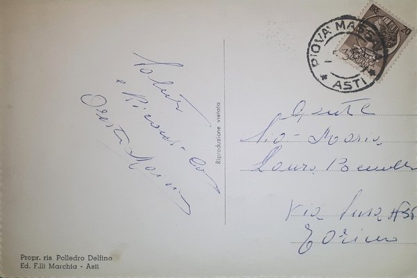 Cartolina - Piovà Massaia - Panorama - 1957 | Immagine principale