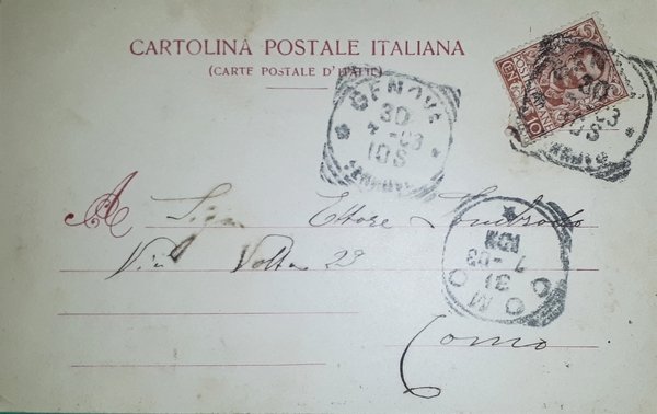 Cartolina - Genova - Via Assarotti - 1903