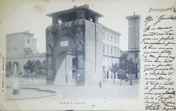 Cartolina - Firenze - Porta S. Gallo - 1901