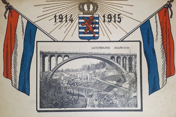 Cartolina Militaria WWII - Luxemburg - Adolf Brucke 1914 / …
