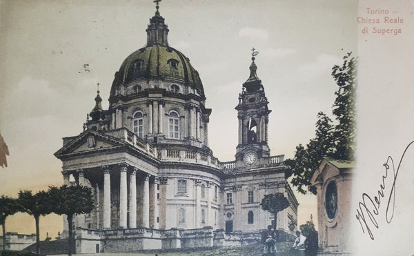 Cartolina - Torino - Chiesa Reale di Superga - 1908