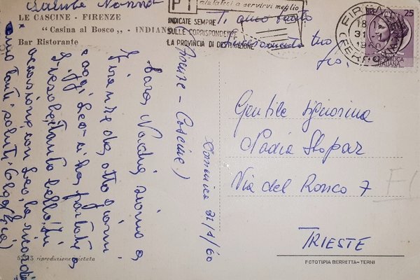 Cartolina - Saluti dall'Indiano - Firenze - Dante Ristorante Bar …