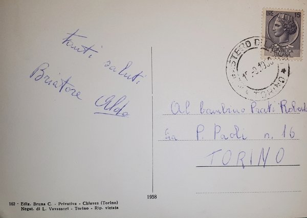 Cartolina - Chiaves - Albergo Merlin ( da Levante ) …