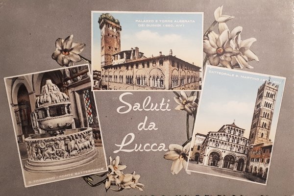Cartolina - Saluti da Lucca - 1956