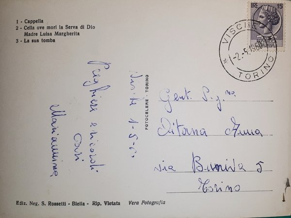 Cartolina - Betania del S. Cuore - Vische Canavese ( …