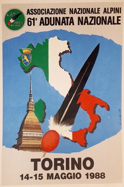 Cartolina 61^ Adunata Nazionale Associazione Alpini - Torino 14/15 Maggio …