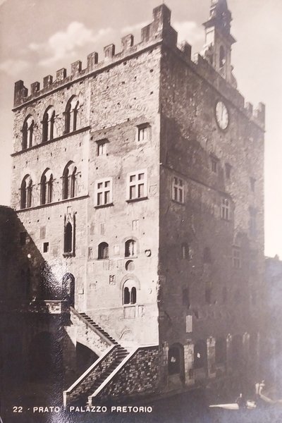 Cartolina - Prato - Palazzo Pretorio - 1954