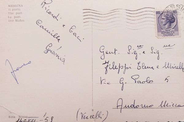 Cartolina - Messina - Il Porto - 1958