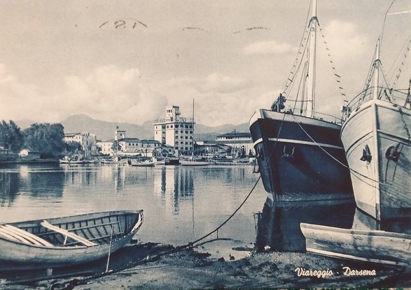 Cartolina - Viareggio - Darsena - 1953