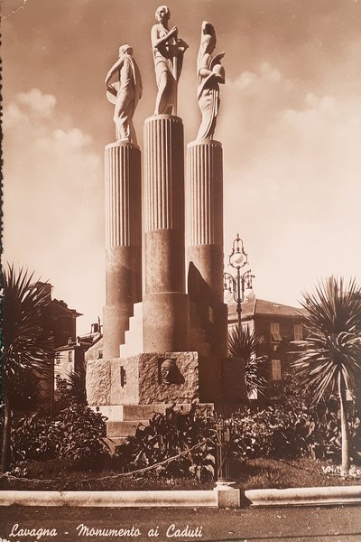 Cartolina - Lavagna - Monumento ai Caduti - 1940