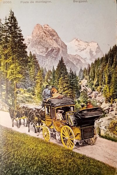 Cartolina - Svizzera - Poste de montagne - Bergpost - …