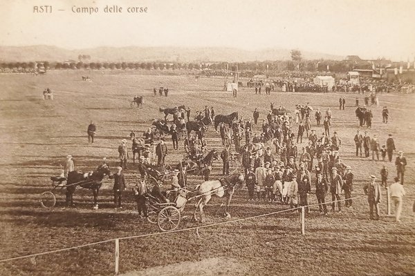 Cartolina - Asti - Campo delle corse - 1900 ca