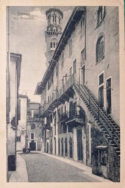 Cartolina - Verona - Via Mazzanti - 1918
