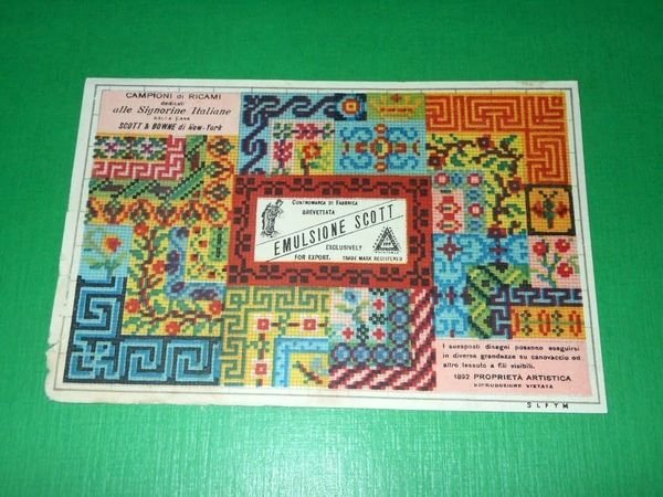 Cartolina Pubblicità Ricami Scott & Bowne ( New York ) …