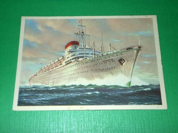 "Cartolina Società di Navigazione "Italia" - M/N Augustus 1950 ca."
