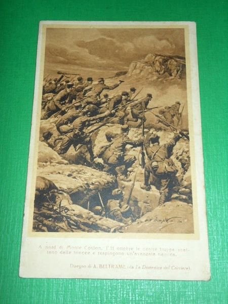 Cartolina Militaria WWI - Scene di battaglia - illustrata da … | Immagine principale