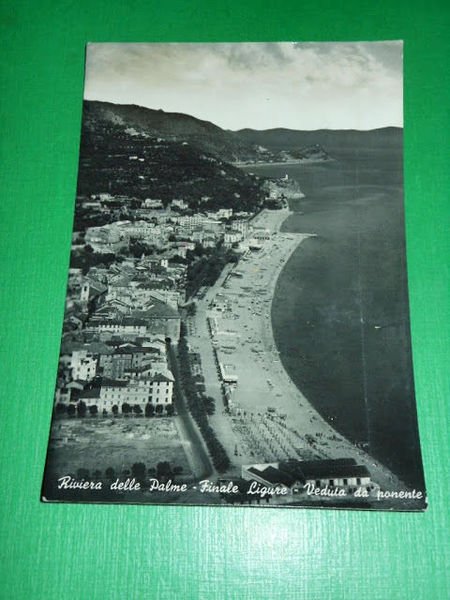 Cartolina Finale Ligure - Veduta da ponente 1953.