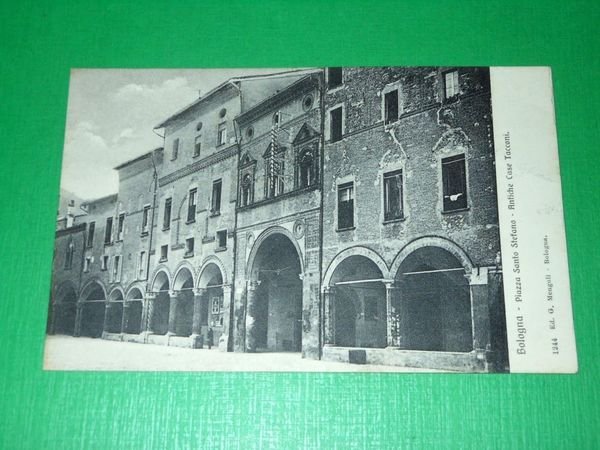 Cartolina Bologna - Piazza Santo Stefano - Antiche Case Tacconi …